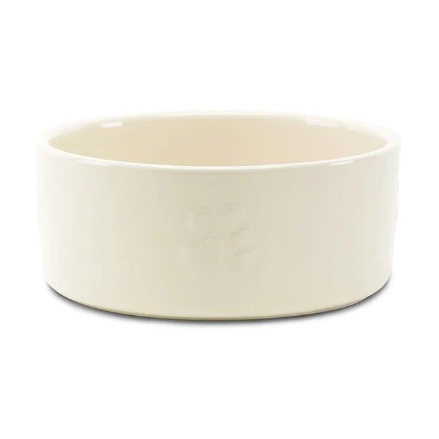 Scruffs Icon Dog Food Bowl - Cream - 19 x 19 x 8cm