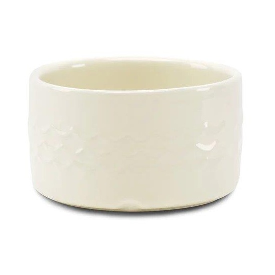 Scruffs Icon Dog Water Bowl - Cream - 20 x 20 x 10.5cm