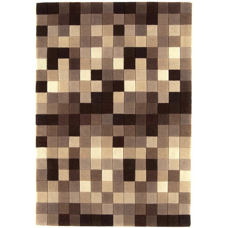 Asiatic Funk Boxes 06 Chequered Rug - Natural - Beige/Cream/Brown - 070x200cm In BeigeCreamBrown