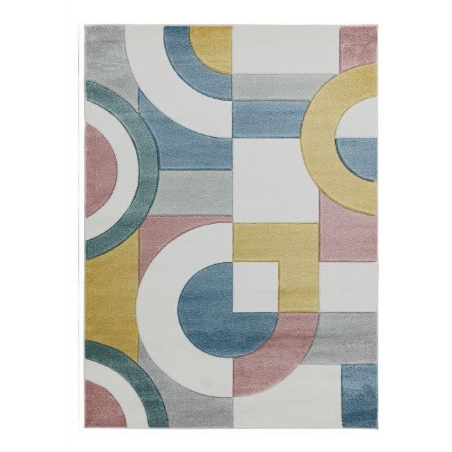 Asiatic Sketch Retro SK08 Machine Made Rug - (Multi Coloured)