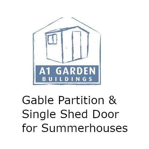 A1 Gable Partition Including One Shed Door for Summerhouses - 12ft