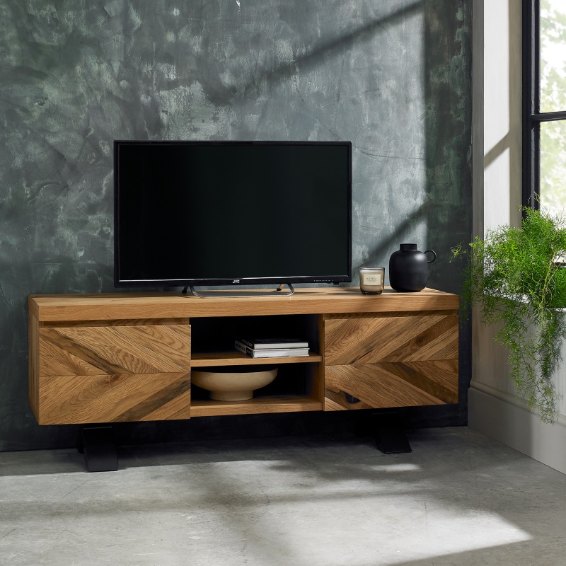 Winnipeg Rustic Oak Entertainment Unit