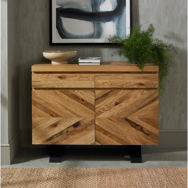 Winnipeg Rustic Oak Narrow Sideboard