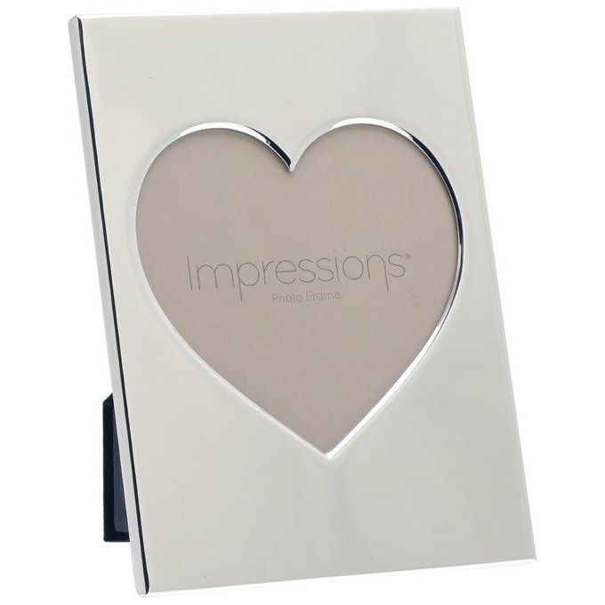 Impressions Heart Aperture Metal Plated Photo Frame 5 x 5