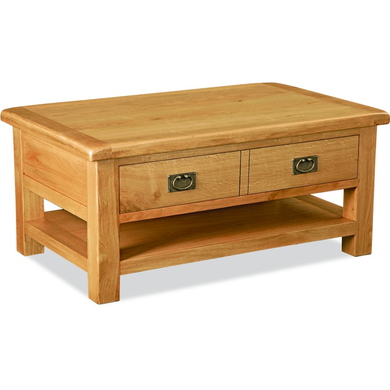 Ascot Large Coffee Table Drawer and Shelf