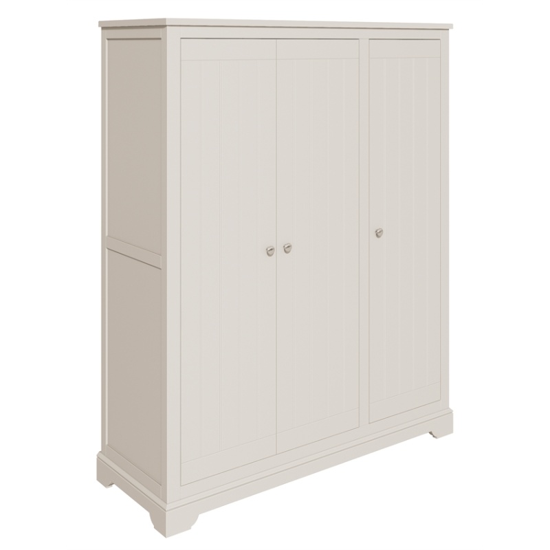 Loire Triple Full Height Wardrobe In Grey