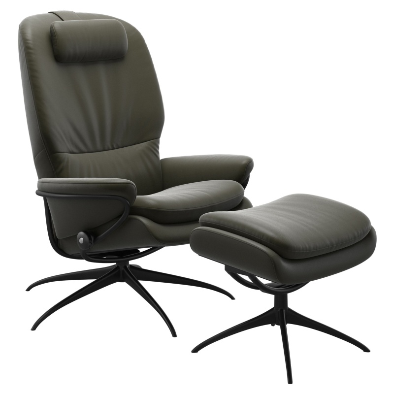 Stressless Rome High Back Chair Star Base - High Base - Cori Leather