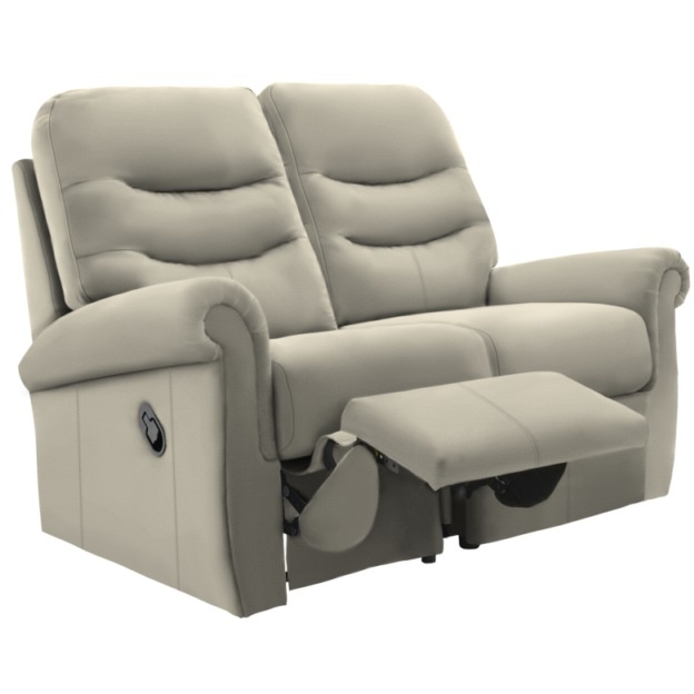 G Plan Holmes 2 Seater Recliner Sofa - 2 Seater - Leather Grade N - Manual Double