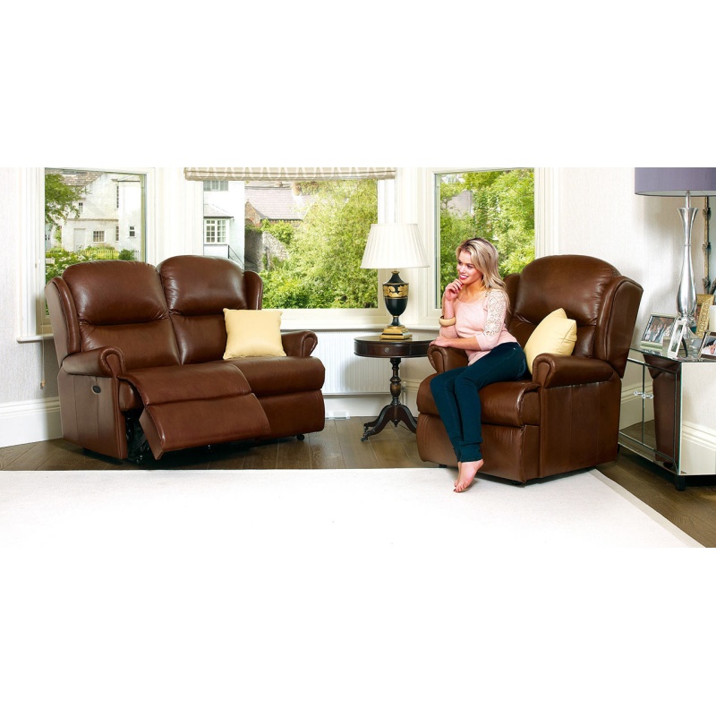 Sherborne Malvern 2 Seater Recliner Sofa - Small 2 Seater - Fabric Grade 1 - Power