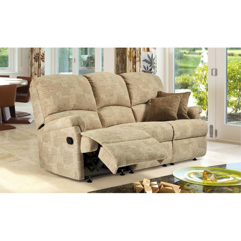 Sherborne Nevada Small 3 Seater Recliner Sofa - Power - Leather Grade 1