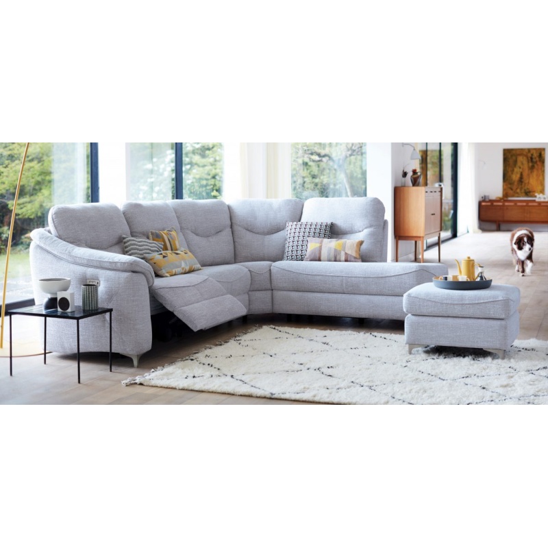 G Plan Jackson 4 Seater Recliner Chaise Corner Sofa - Fabric Grade W - Power RHF with USB