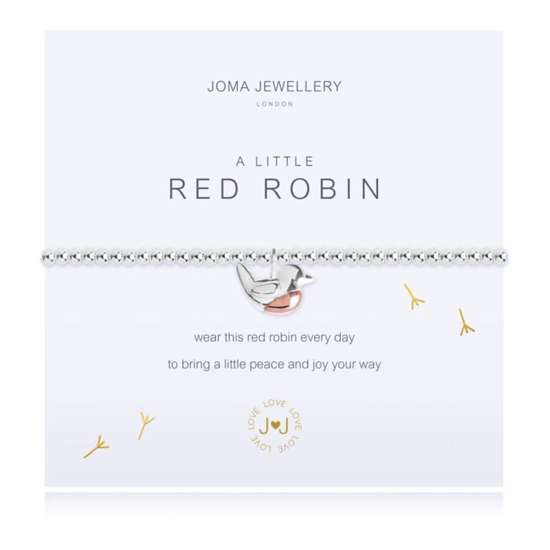 Joma Jewellery A Little Red Robin Bracelet