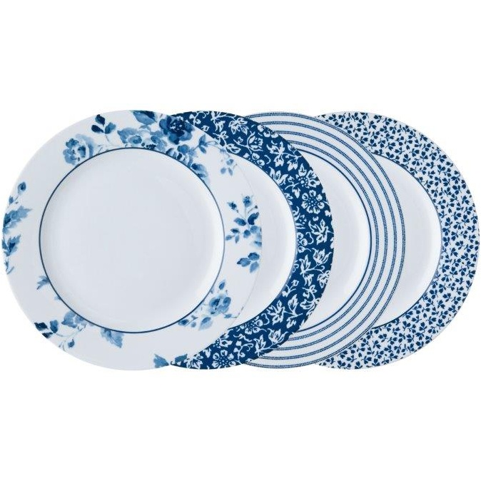 Laura Ashley Blueprint Mixed Set of 4 Medium Plates