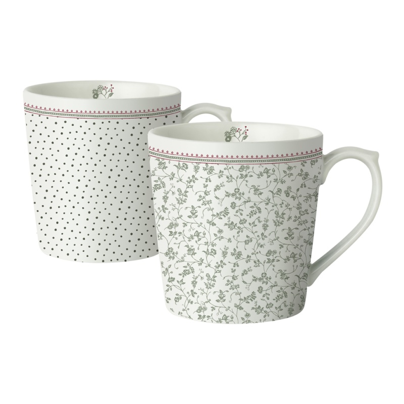 Laura Ashley Wild Clematis Set of 2 Mugs