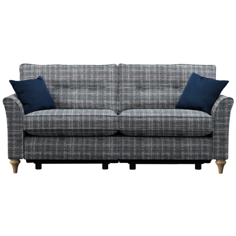 Parker Knoll Hazel Buttoned Back Grand 3 Seater Sofa With Power Footrest - Fabric Grade A