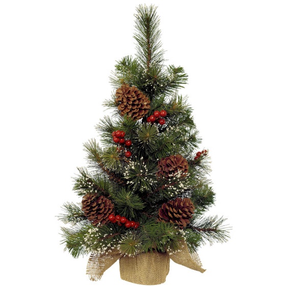 Ipswich Snowy Mini Pinecone Artificial Christmas Tree 60cm