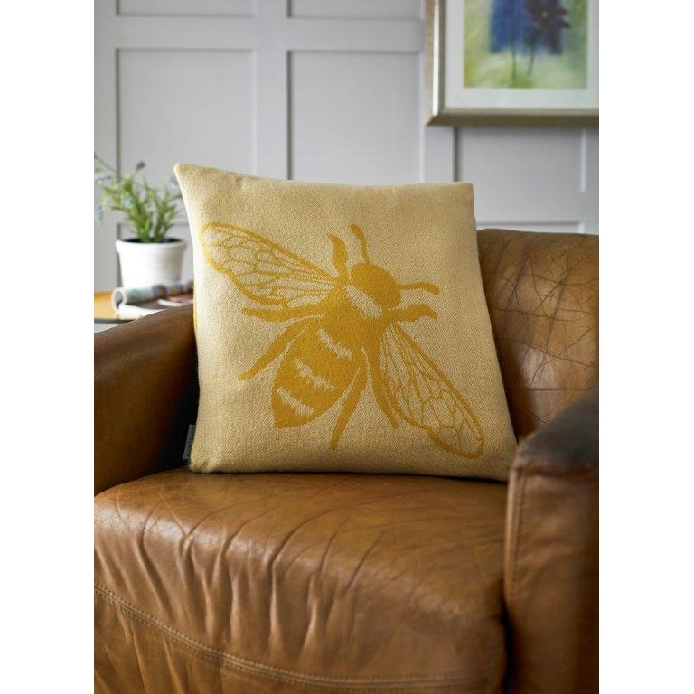 Deyongs Bee Acrylic Filled Cushion - Ochre