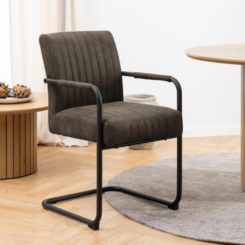 Adele Dining Chair With Armrest - Anthracite