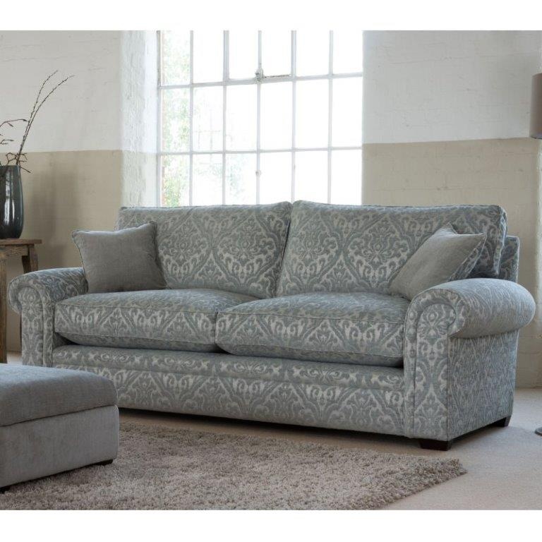 Parker Knoll Amersham Formal Back Grand 3 Seater Sofa - Fabric Grade A