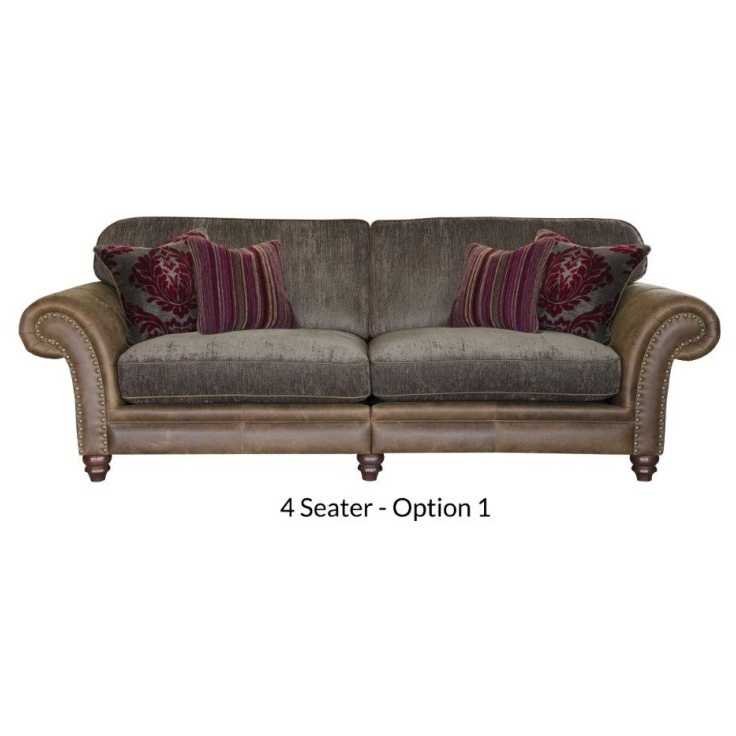 Alexander and James Hudson Standard Back 4 Seater Sofa - Option 1