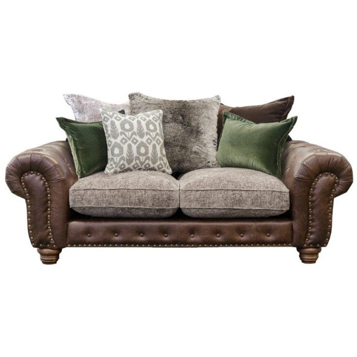 Alexander and James Wilson Pillow Back Small 2 Seater Sofa - Aurora/Jin/Cal