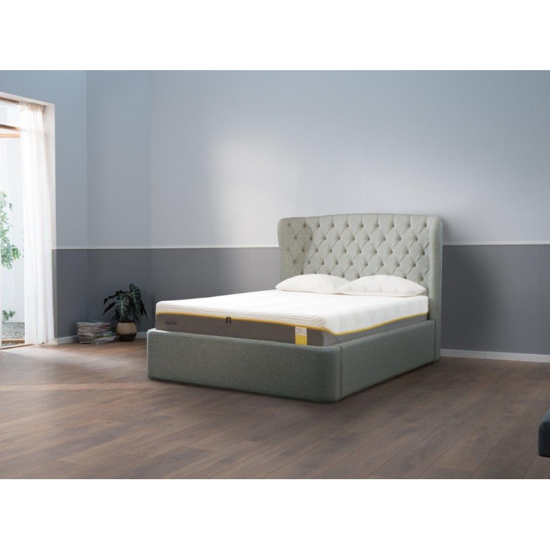 Tempur Holcot Ottoman Bedframe - Shetland Mercury - 150cm King In Grey