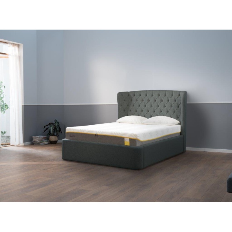 Tempur Holcot Ottoman Bedframe - Shetland Slate - 150cm King In Grey