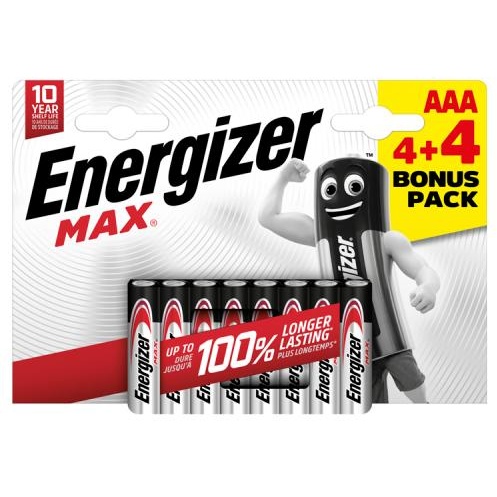 Energizer Max AAA Batteries - 8 Pack