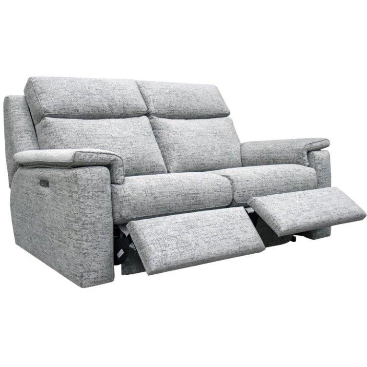 G Plan Ellis 3 Seater Recliner Sofa - Large - Electric with Headrest and Lumbar Support - Leather Grade P