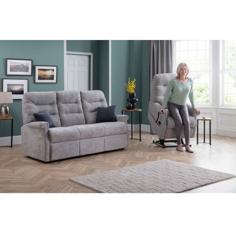 Celebrity Sandhurst 3 Seater Recliner Sofa - Dual Motor - Aquaclean Fabric