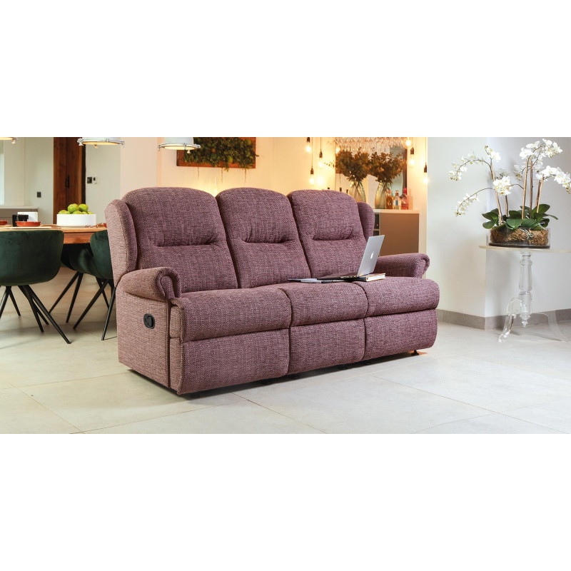 Sherborne Malvern 3 Seater Recliner Sofa - Small 3 Seater - Leather Grade 1 - Power