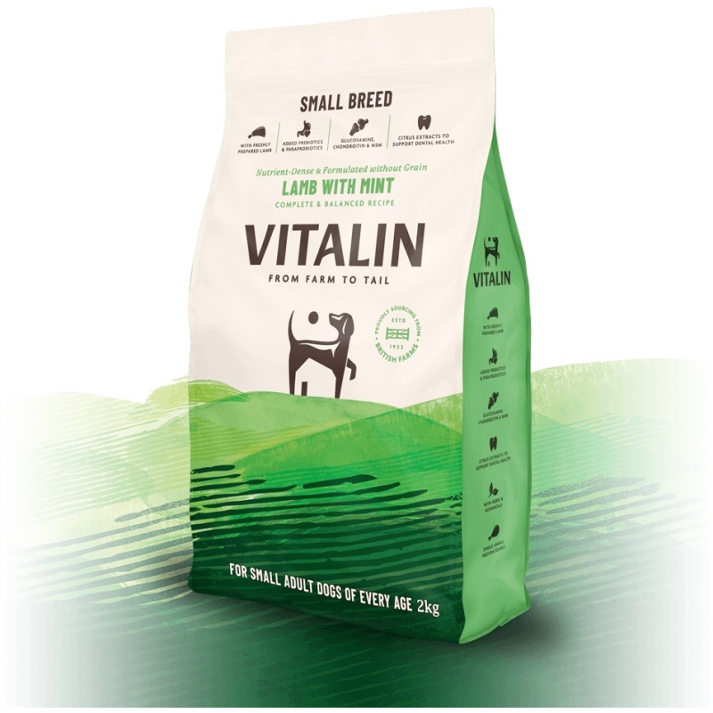 Vitalin Grain Free Lamb With Mint 2Kg - Small Breed