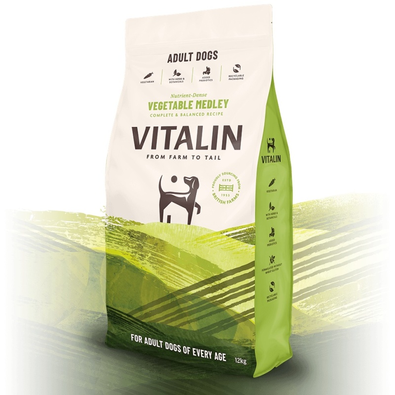 Vitalin Adult Dog Food Vegetable Medley - 2kg