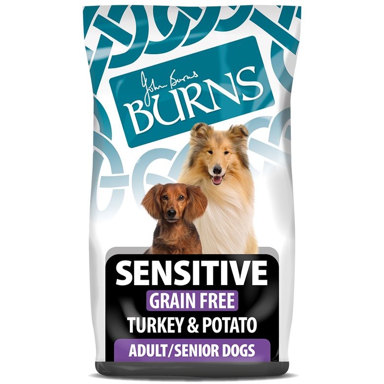 Burns Sensitive Grain Free Adult/Senior Dog Food Turkey and Potato - 2kg