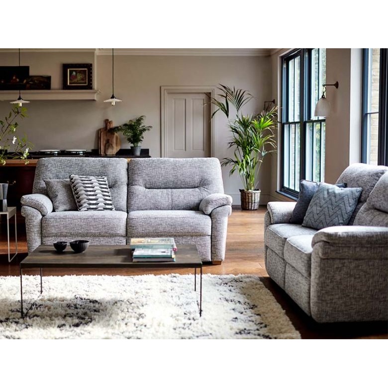 G Plan Seattle 2.5 Seater Sofa - Leather Grade L - Metal Castor Feet