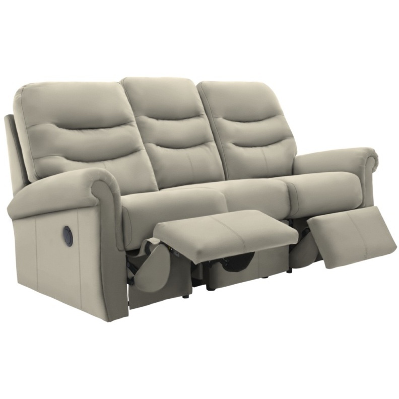 G Plan Holmes 3 Seater Recliner Sofa - 3 Seater - Fabric Grade C - Electric Single RHF