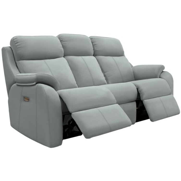 G Plan Kingsbury 3 Seater Recliner Sofa - 3 Seater - Leather Grade N - Double Manual