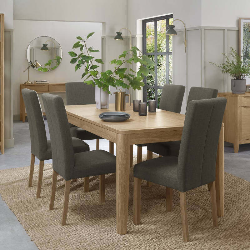 Jasper Oak 6-8 Extending Dining Table