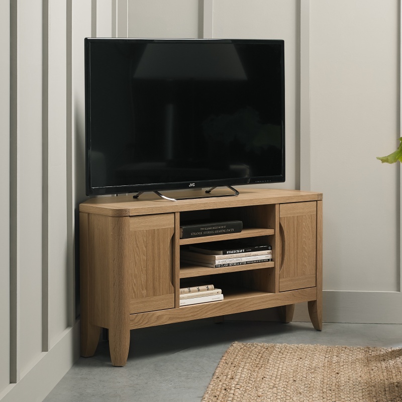 Jasper Oak Corner Entertainment/TV Unit