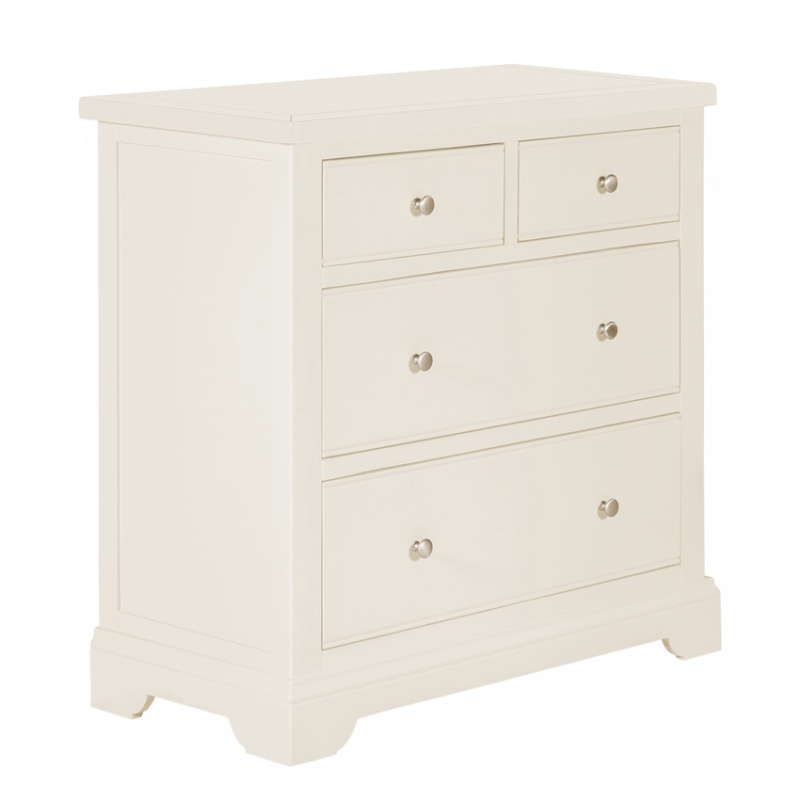 Rouen White 2+2 Drawer Chest of Drawers