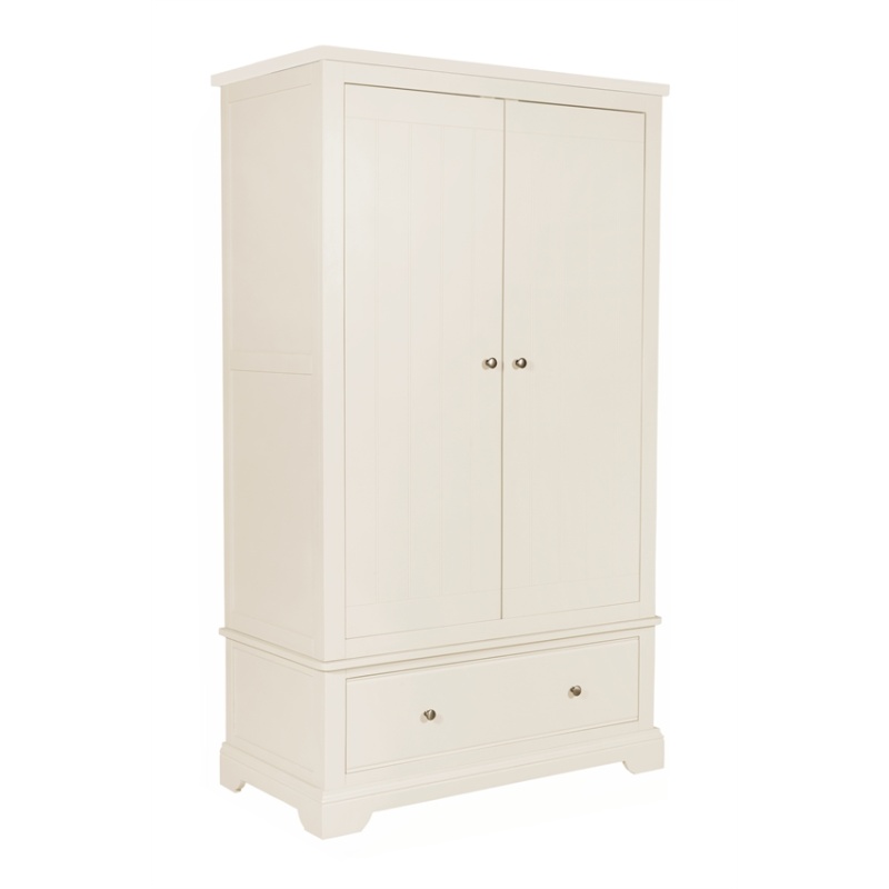 Rouen White Gents Double Wardrobe