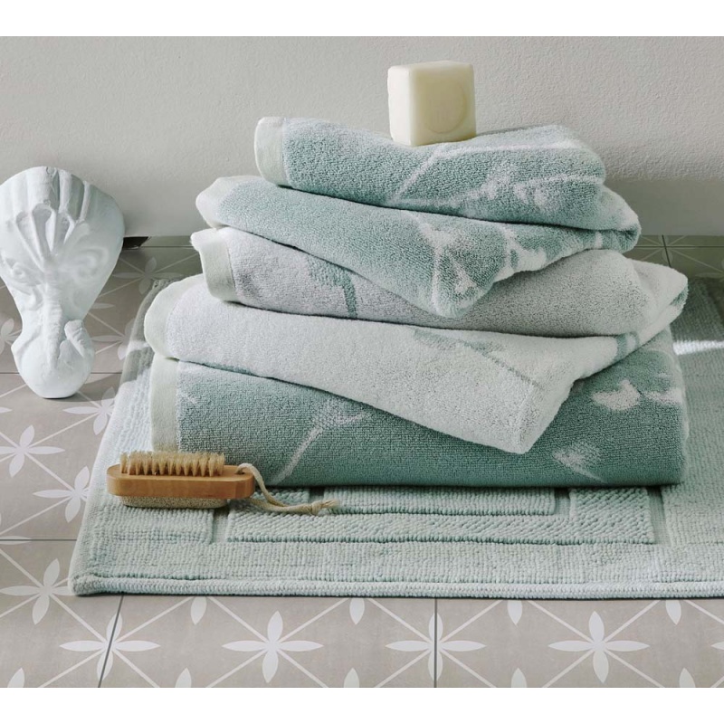 Laura Ashley Pussy Willow Towel - Duck Egg - Bath Towel In Green