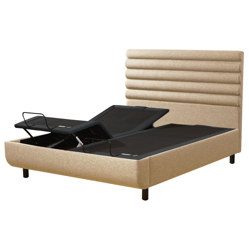 Tempur Ergo Smart Base Bed With Form Headboard - Brown | Downtown