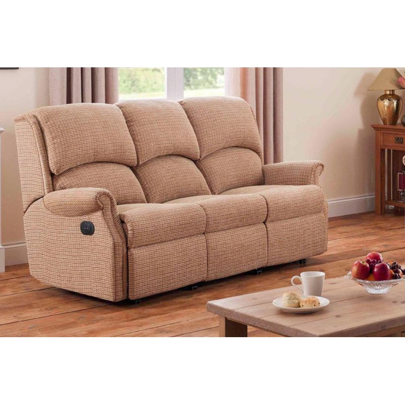 Celebrity Regent 3 Seater Recliner Sofa - Aquaclean Fabric - Dual Motor