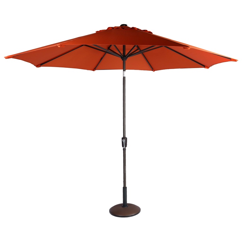 Supremo Riviera 3m Deluxe Crank & Tilt Parasol - Orange