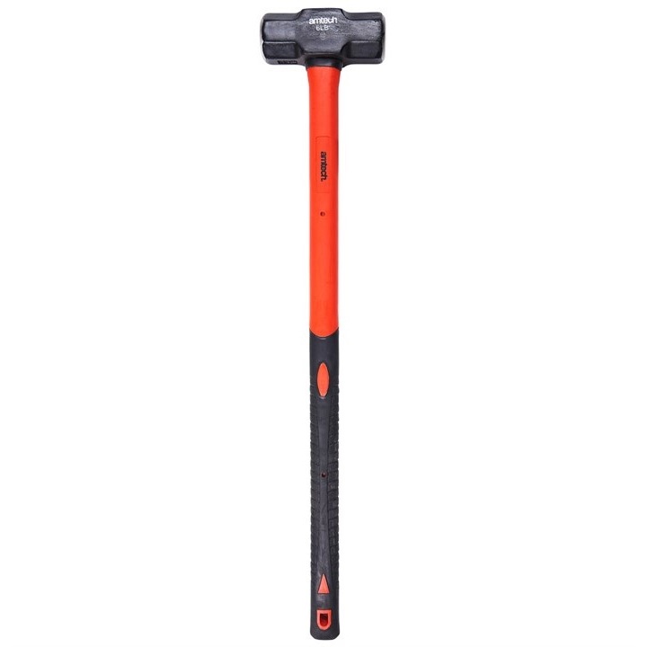 Amtech 2.7kg 6lb Sledge Hammer With Long Fibreglass Shaft In Black