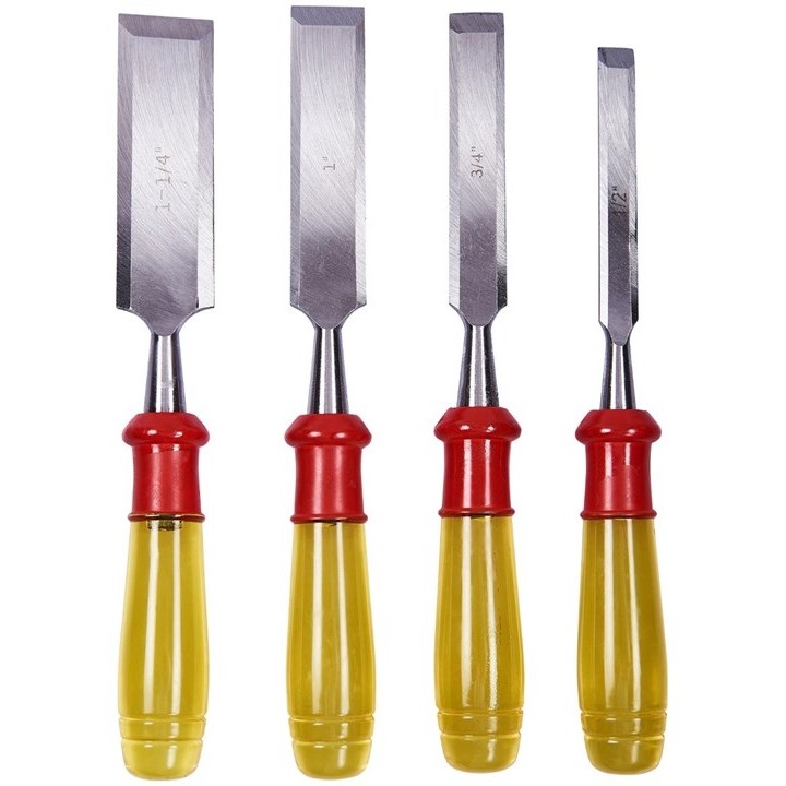 Amtech 4 Piece Deluxe Chisel Set In Yellow