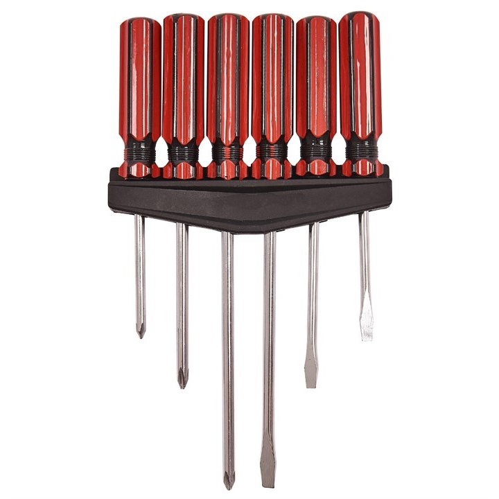 Amtech 6 Piece Screwdriver Set In Red/Black