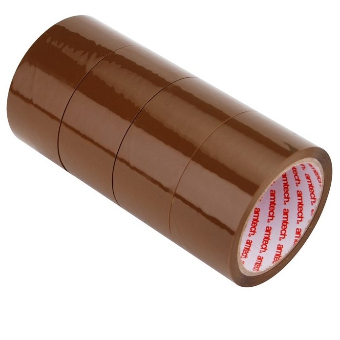 Amtech 4-Pack Of Brown Packing Tape 50m X 48mm