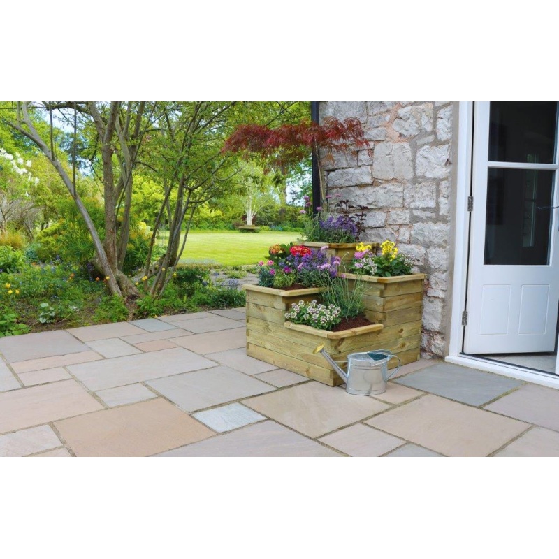 Zest Garden 4 Tier Wooden Raised Bed In Natural